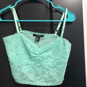 Mint crop top